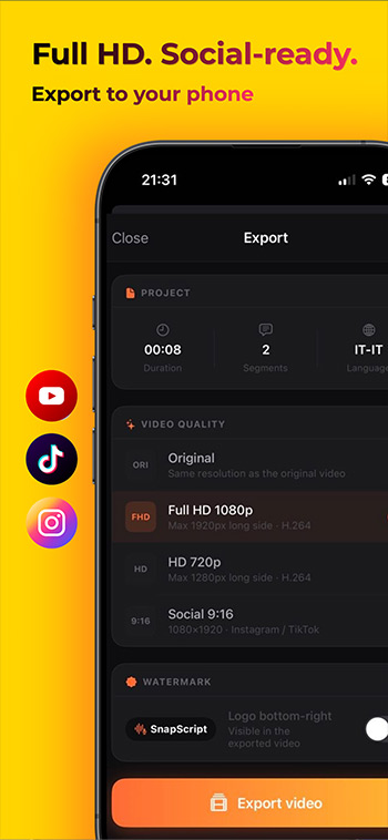 Video Export App