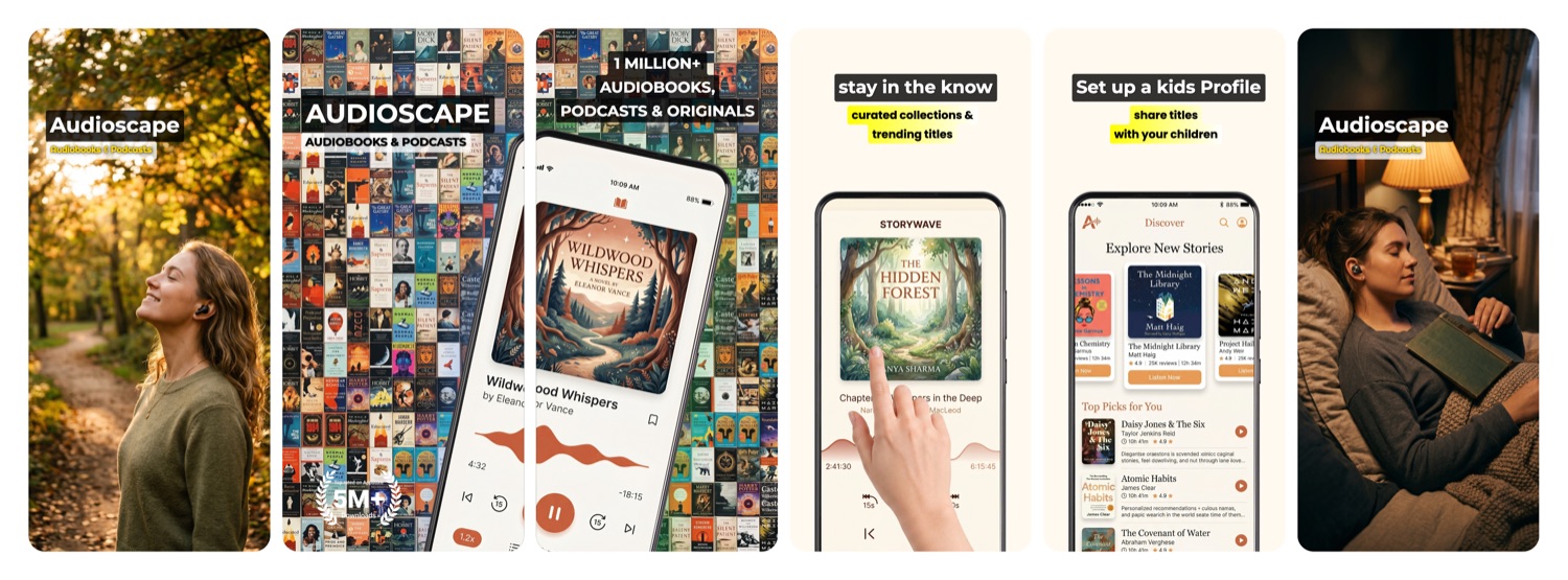 Audioscape App full App Store wall