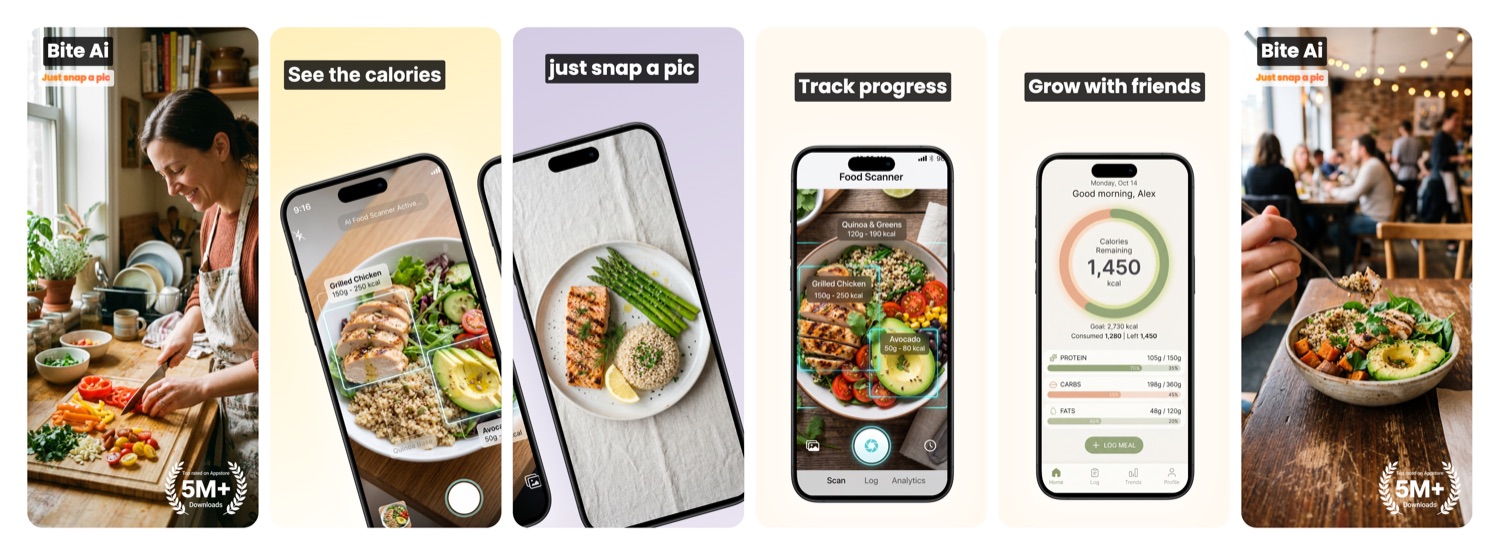 FoodScanner App full App Store wall