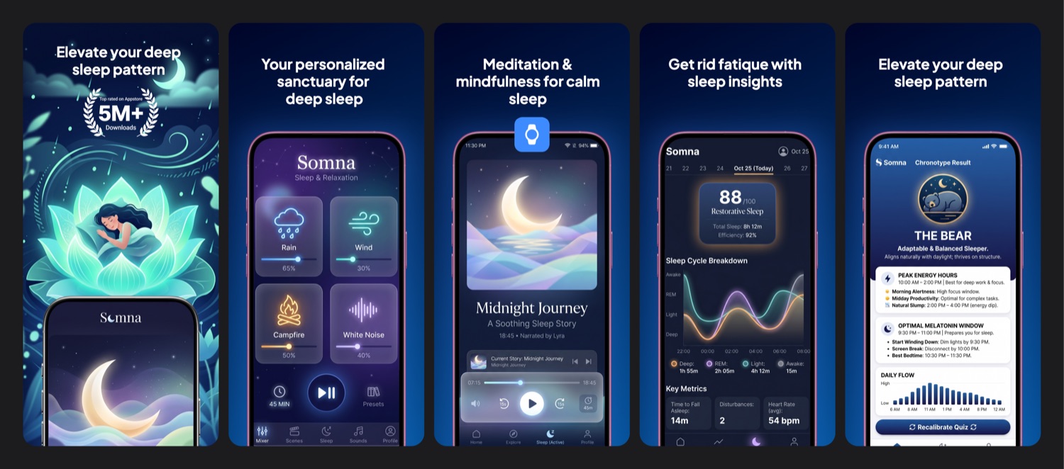 Somna full App Store wall